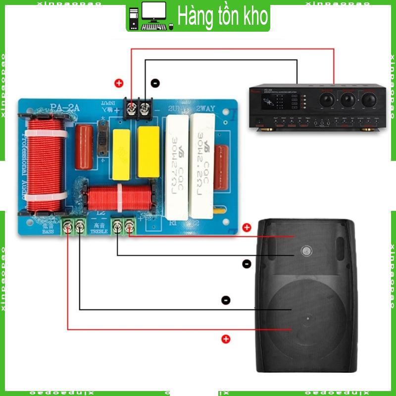 Xi pa-2a 450w bộ phân chia tần số âm trầm có thể điều chỉnh treble bộ lọc chéo loa 2-way