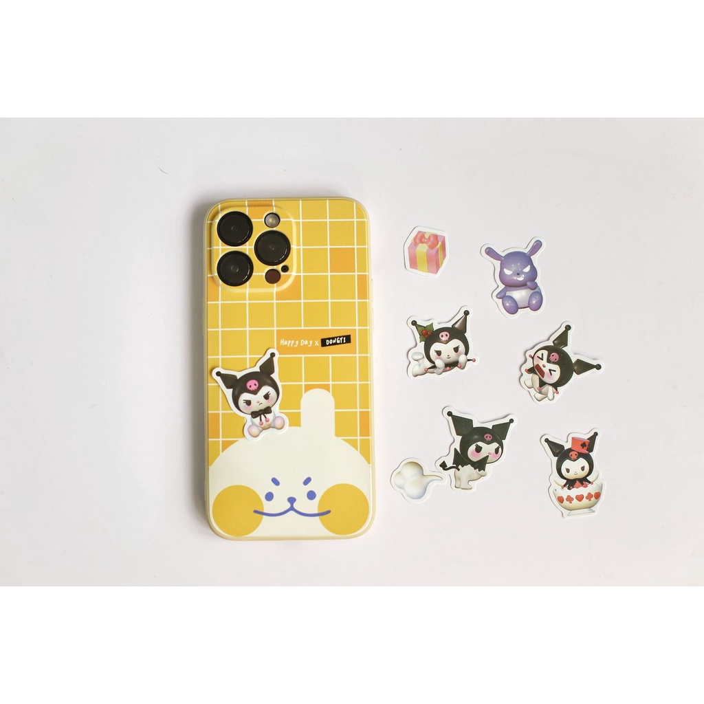 100 cái sanrio 3d kuromi hình dán dễ thương cho chai nước hình dán chống thấm nước cho vỏ điện thoại, máy tính xách tay, kính nước, sách