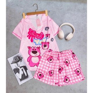 (Chubby Bigsize) Bộ Lụa Xước ĐÙI 5D Bigsize 50-95kg BD09