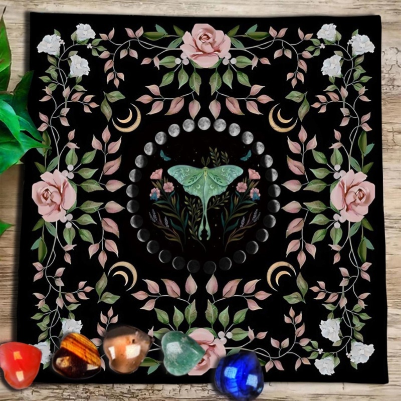Youn bướm hoa chiêm tinh bàn thờ vải tarot khăn trải bàn bói toán thẻ khăn trải bàn tấm thảm phù thủy suppli