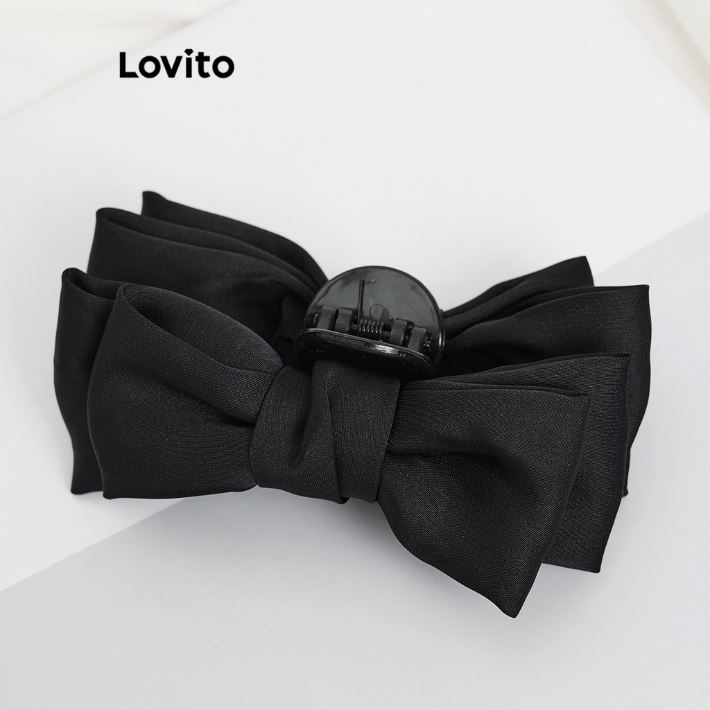Lovito Kẹp tóc hình nơ đơn giản cho nữ L60AD072