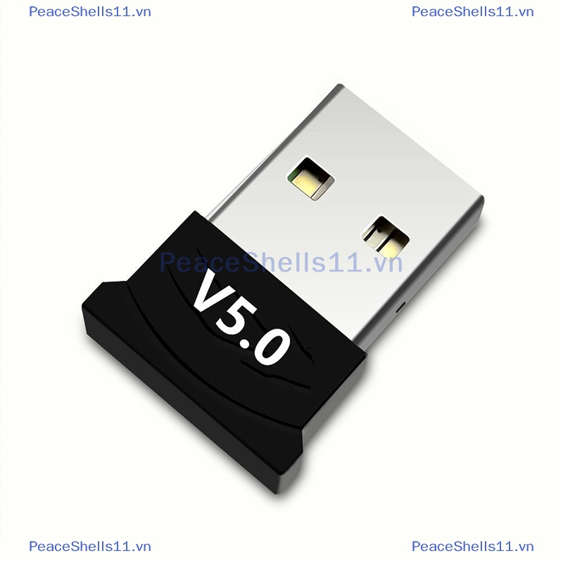 Peaceshells usb bluetooth 5.0 adapter transmitter receiver bluetooth audio bluetooth dongle wireless usb adapter for computer pc laptop.