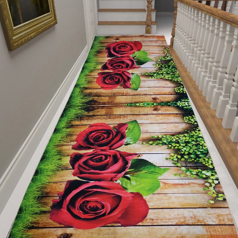 In 3d garden flower hallway thảm và thảm cho phòng ngủ phòng khách thảm nhà bếp phòng tắm chống trượt thảm trải sàn