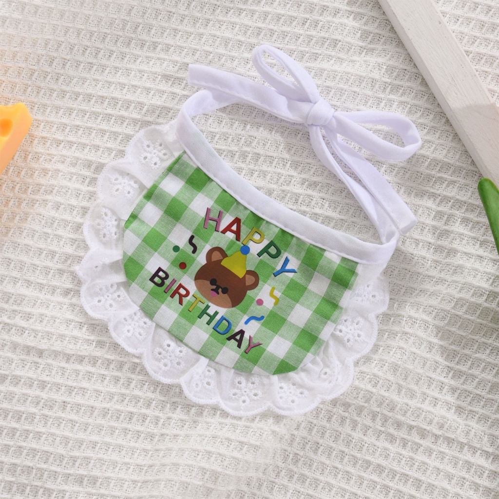Khăn nước bọt cho thú cưng phụ kiện cho chó mèo sinh nhật mùa hè và mùa thu khăn nước bọt teddy có thể điều chỉnh và đáng yêu cho gấu bông