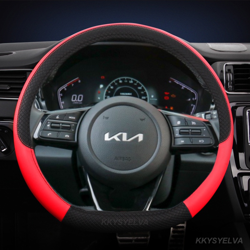 Bọc vô lăng ô tô 38cm 15 "da cho kia ceed sportage picanto cerato seltos soul rio 3 4 5 k3 k5 2022 phụ kiện ô tô