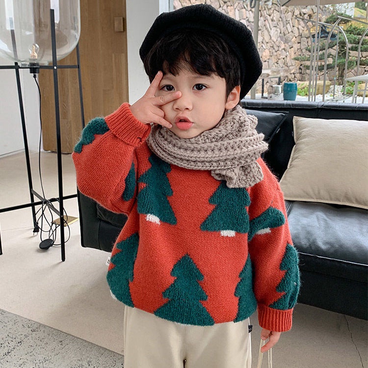 Áo Sweater Phong Cách Giáng Sinh Thời Trang Thu Đông Cho Bé