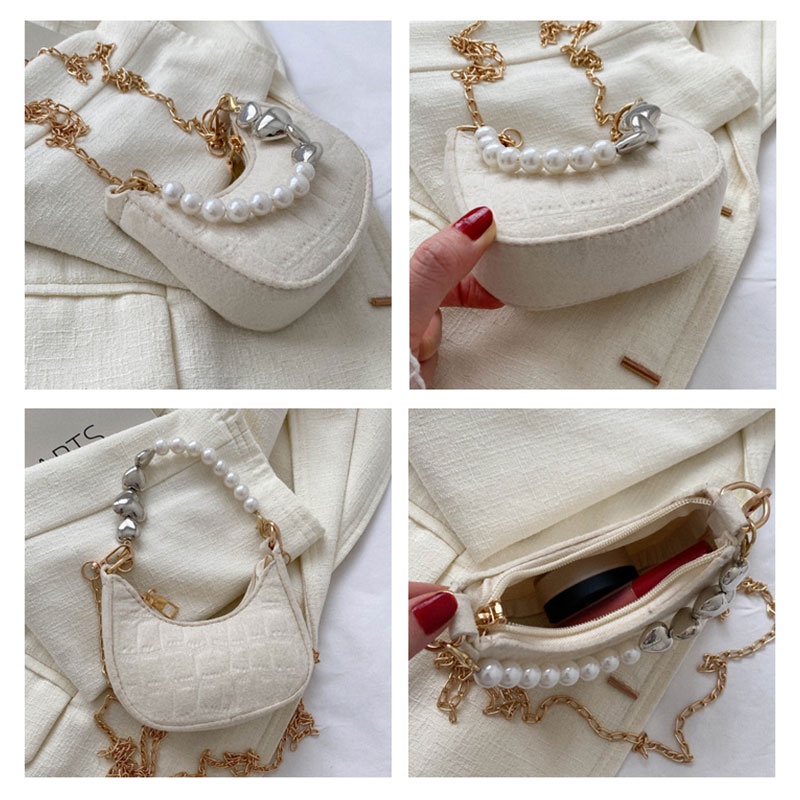 Chelkolrs Túi Đeo Chéo Đính Ngọc Trai Thời Trang Dành Cho Nữ