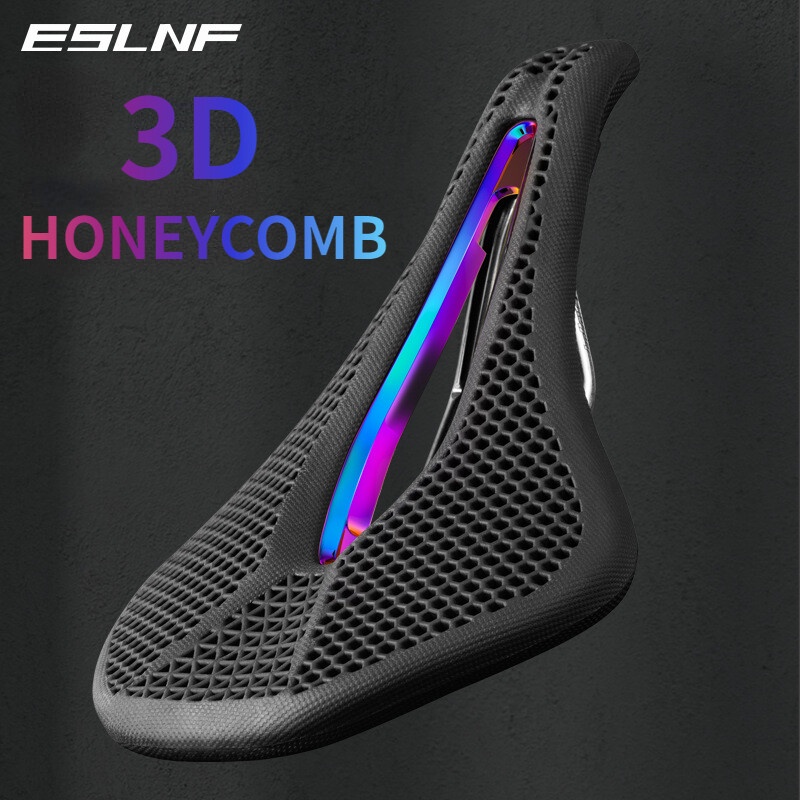 Eslnf 3d yên xe đạp mtb yên xe in 3d yên tổ ong yên xe mũi ngắn rỗng bộ phận yên xe đạp
