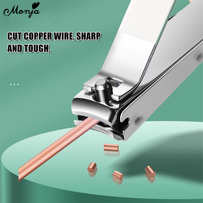 Monja 4 cái / bộ dụng cụ cắt móng tay bằng thép carbon 4 máy cắt màu gradient bằng thép không gỉ nail and toe nail repair trimmer toolkits