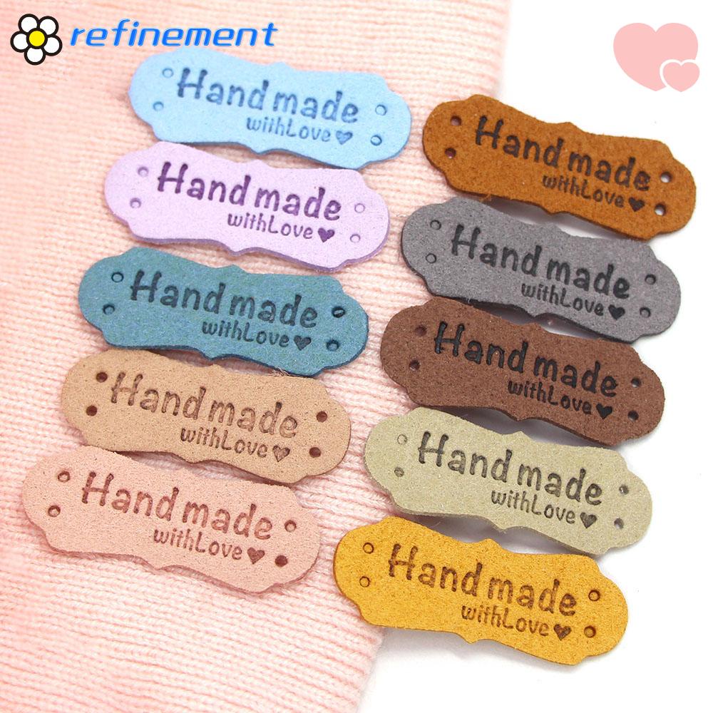Bộ 20 Miếng Nhãn Dán Túi Xách Handmade Bằng Da PU
