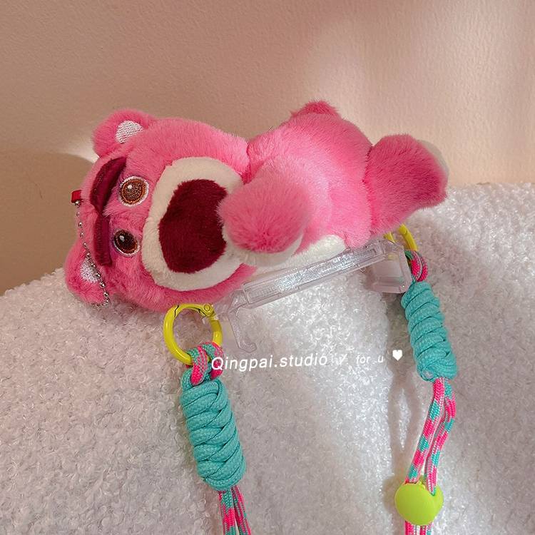 Ere1 lotso hangyodon spongebob phim hoạt hình điện thoại di động kẹp lưng dễ thương chuỗi chéo búp bê gấu dâu