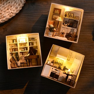 Diy paper house "paper tip life" pr series of healing open three-dimensional paper art home furnishings