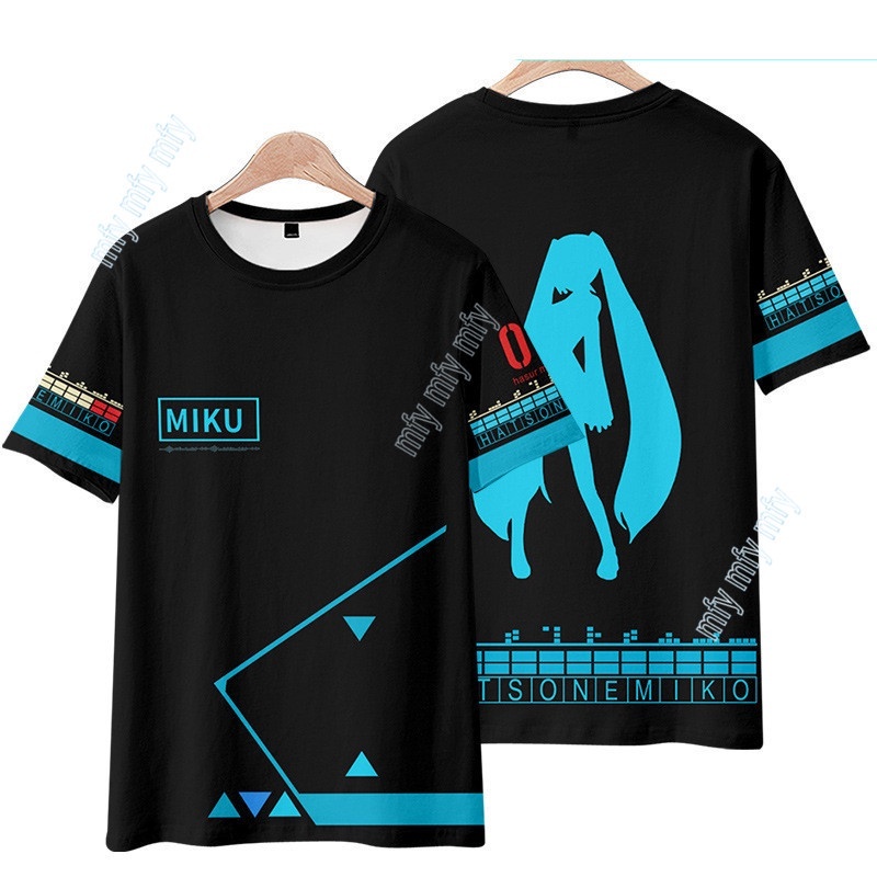 Áo Thun Ngắn Tay In Hình hatsune miku Thời Trang unisex