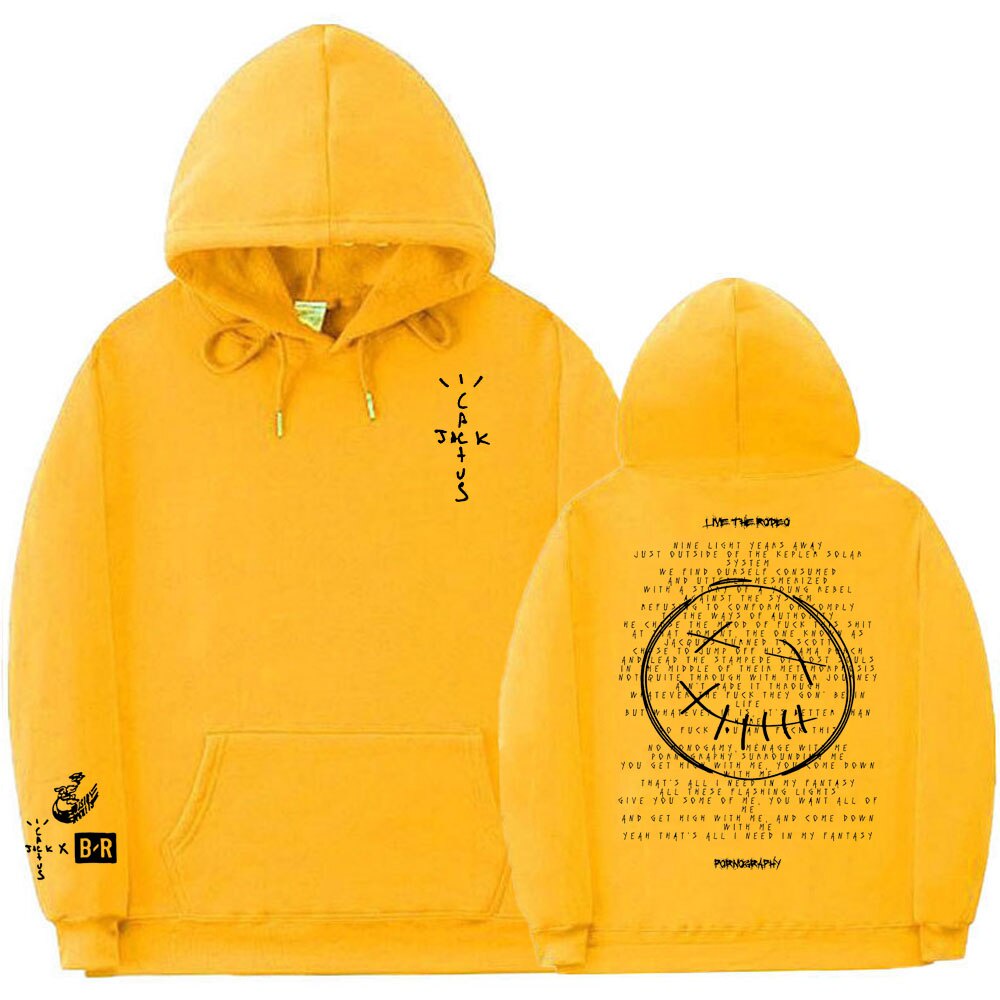 Cactus jack double sided logo in hoodie nam cotton hop style sweatshirt hood