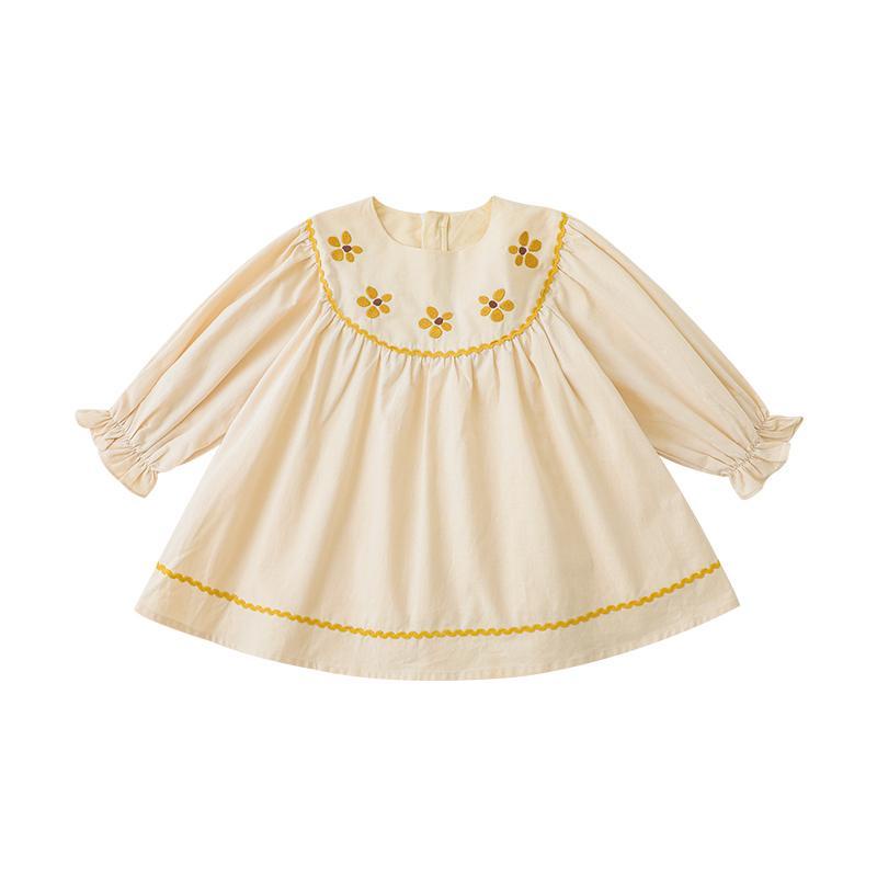 Set Áo Sơ Mi Cổ Búp Bê Và Đầm Thời Trang Mùa Thu Cho Bé Gái