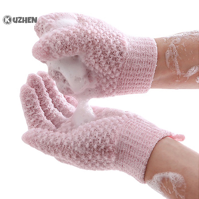 Kuzhen 1 cái tắm để lột tẩy tế bào chết Găng tay đi tắm tẩy tế bào chết găng tay massage body scrub hot
