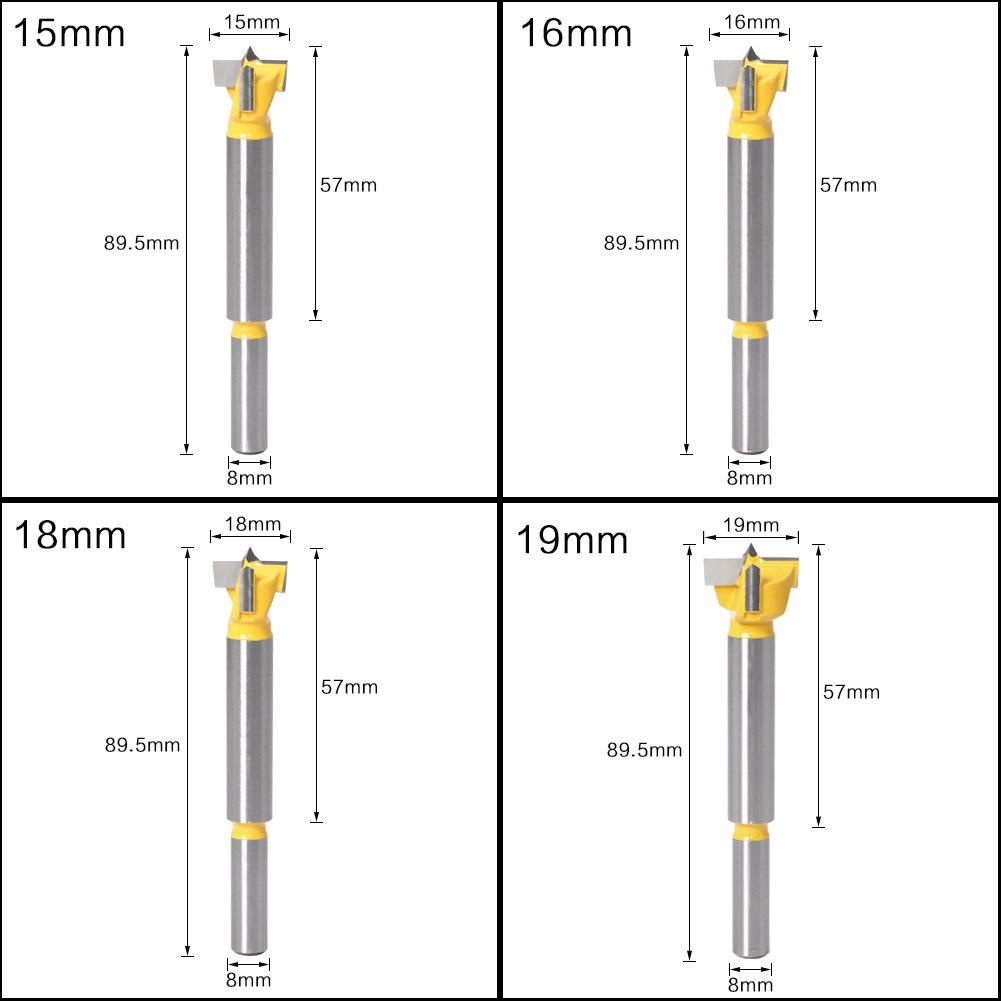 Mũi Khoan Gỗ 15mm-100mm Bằng Thép Gió Chuyên Dụng