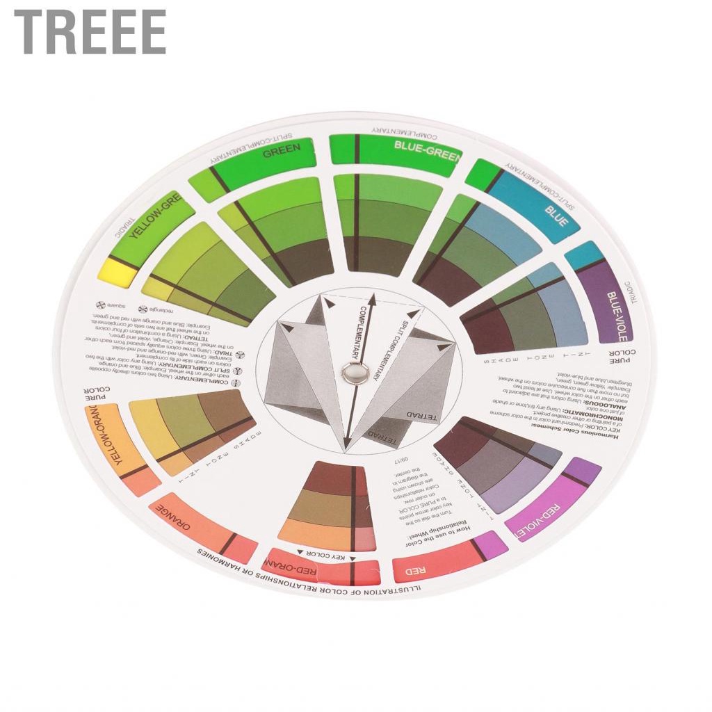 Treee Tattoo Colour Wheel - Paint Mixing & Learning Guide Art Class/Teaching Tool