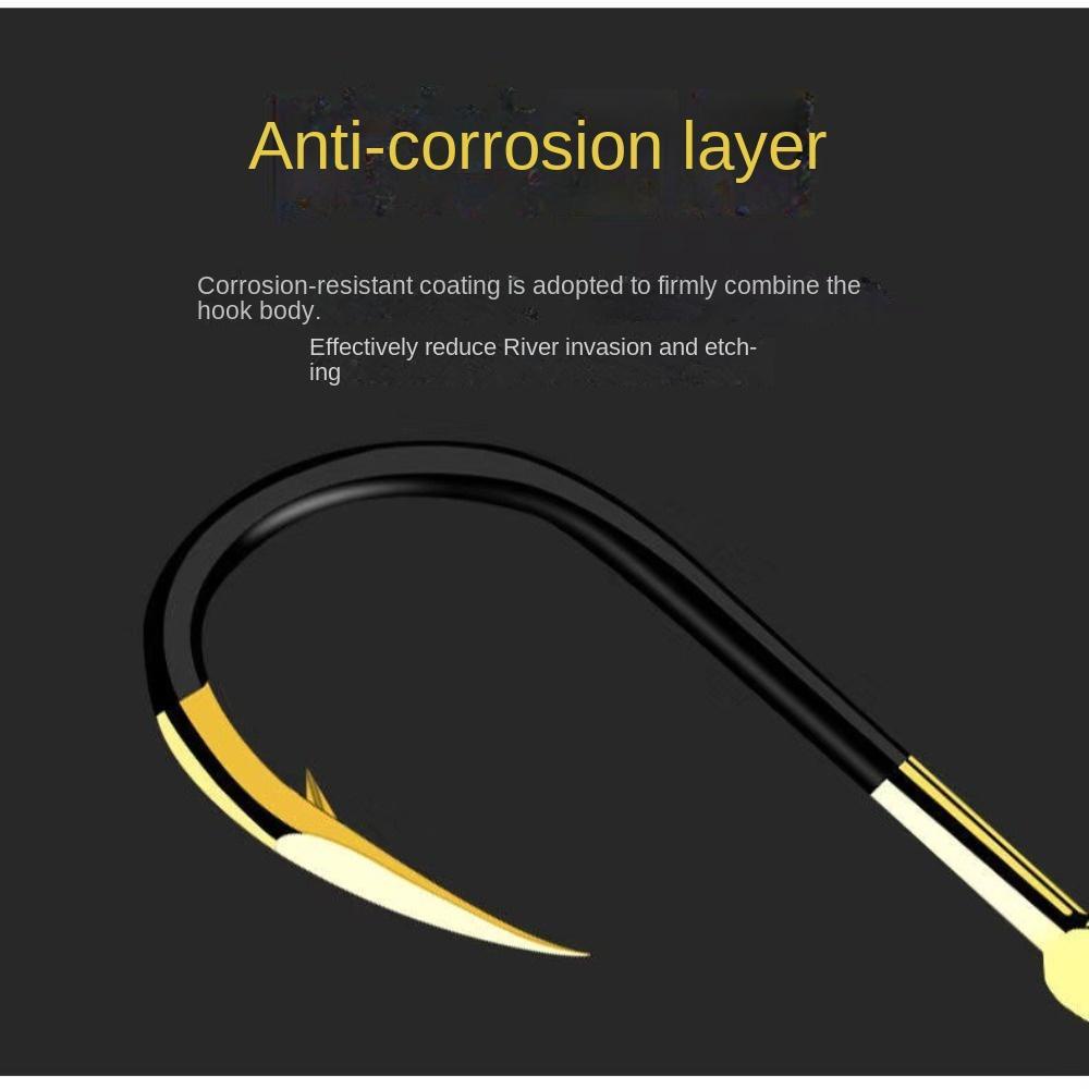 50 Cái lưỡi câu MMULCK bằng thép carbon cao 1-13 # chống ăn mòn có gai câu cá chép