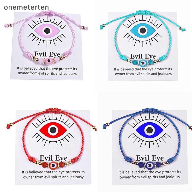 Rten thổ nhĩ kỳ lucky evil eye vòng tay cho phụ nữ làm bằng tay bện cườm nút dây vòng tay bên tình bạn cặp đôi trang sức may mắn n