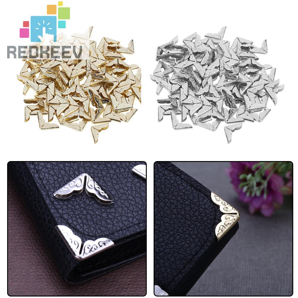 100 cái tone scrapbooking albums bảo vệ góc thẻ tệp menu sách kim loại