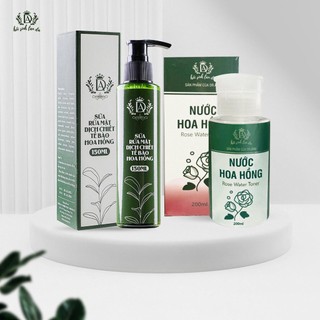 Combo Sữa Rửa mặt và Toner  Hoa Hồng Sinh Học Dr Ánh giúp sáng và duiongxw da