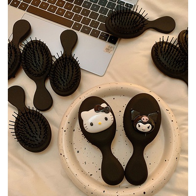 Sanrio Hoạt Hình Dễ Thương Balck Kuromi Hello Kitty Túi Khí Lược Đệm Không Khí Lược Massage Di Động Lược Mini Lược Chải Tóc Cô Gái Tặng-top3C01