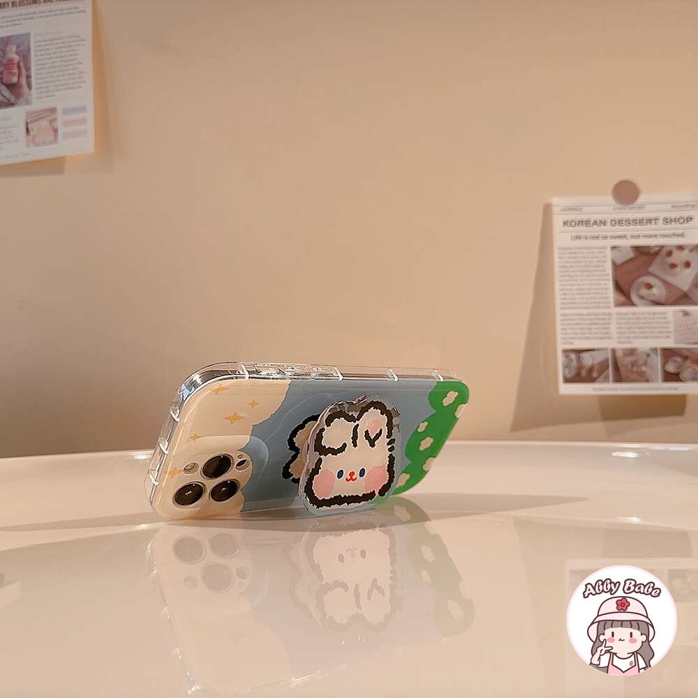 Ốp Điện Thoại TPU Mềm Chống Bụi Hình Đầu Thỏ Hoạt Hình Cho IPhone 14 Pro Max 13 12 11 Pro Max