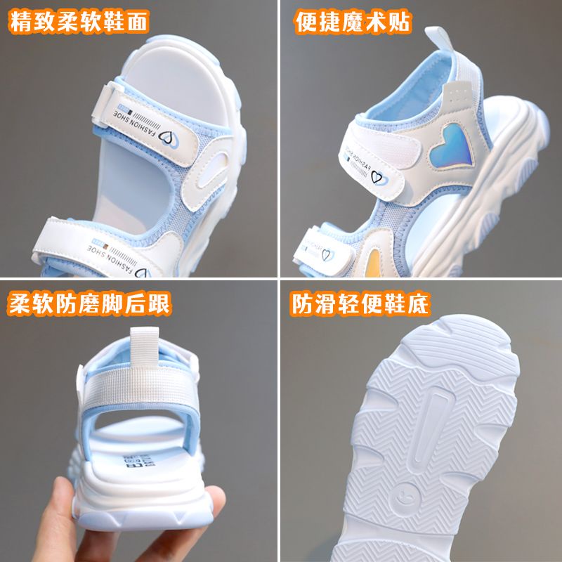 Giày Sandal Đế Mềm Chống Trượt Phong Cách Thể Thao Thời Trang Mùa Hè Dành Cho Bé Gái