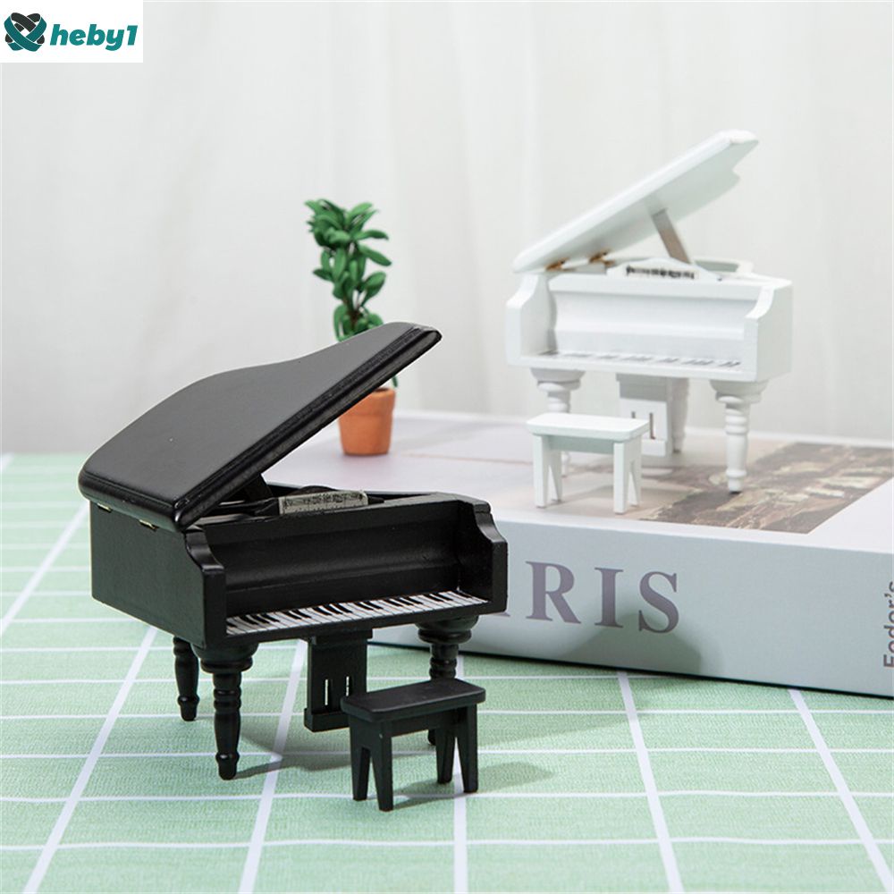Đàn Piano Mini Với Ghế Đẩu Bộ Sưu Tập Mô Hình Nhạc Cụ Đồ Trang Trí Trang Trí Trưng Bày Bộ Đàn Piano Cổ Điển Thu Nhỏ Thả Tàu Heby1