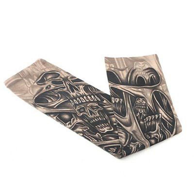 1pcs Găng cánh tay chống tia UV in họa tiết hình xăm độc đáo phong cách Halloween