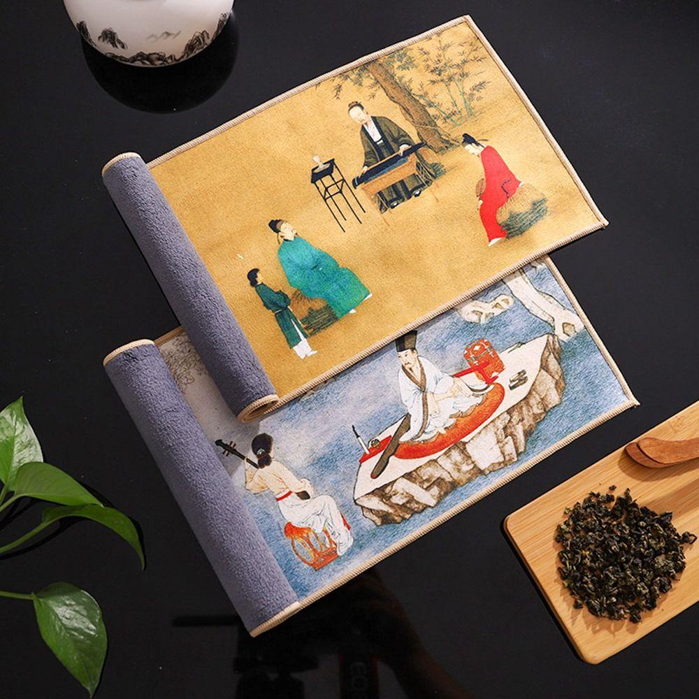 1 Khăn Vải Dày Dặn Siêu Thấm Hút Dùng Lau Chén Dĩa / Tách Trà