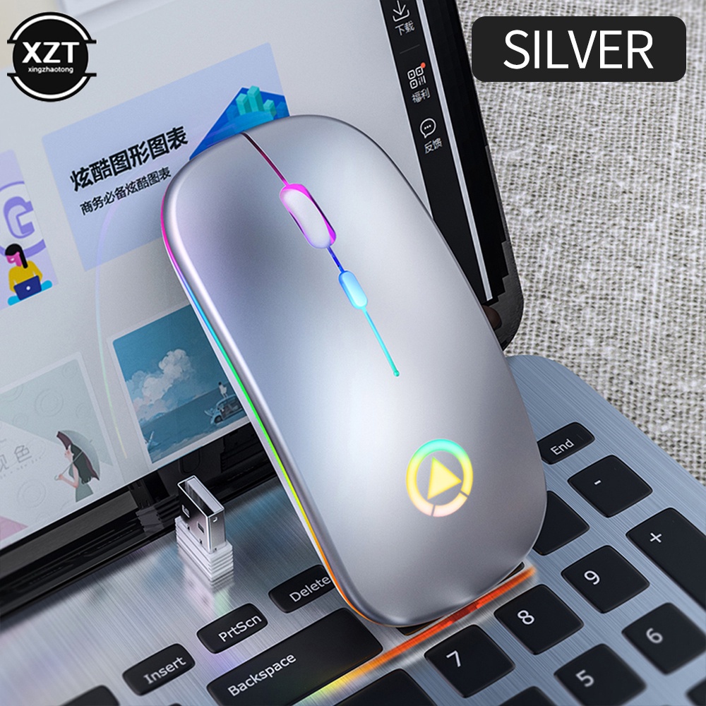 Chuột Quang Không Dây A2 Có Đèn LED Nền Dùng Để Chơi Game