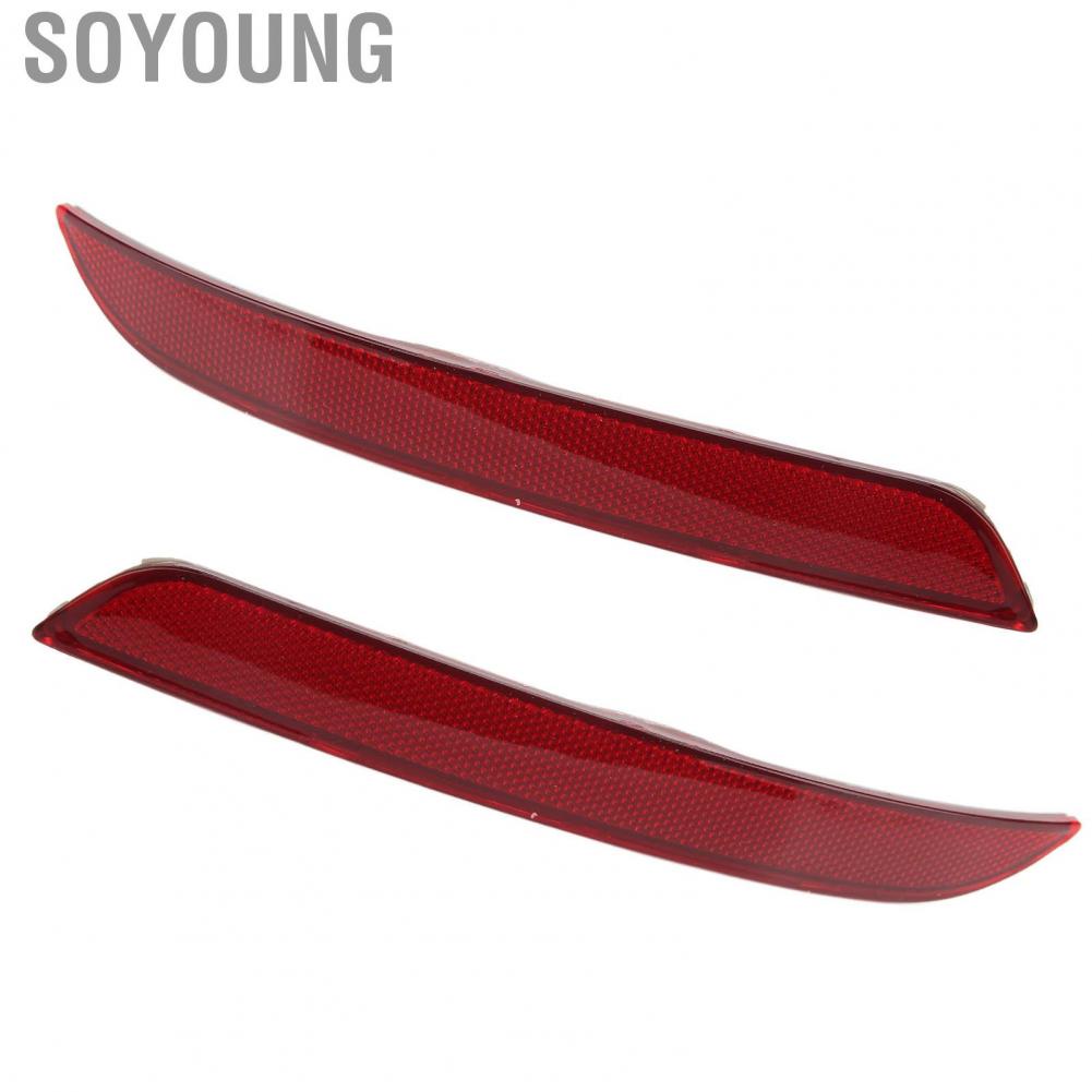 Soyoung Bumper Warning Reflector  High Visibility Waterproof Professional Rear Easy To Install ABS Plastic for F10 5 SERIES 2010‑2016
