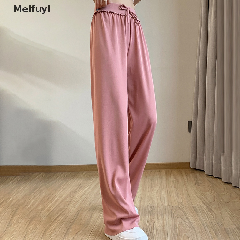 Quần Dài Ống Rộng Lưng Thun Cài Nút Thời Trang Mùa Hè 2023