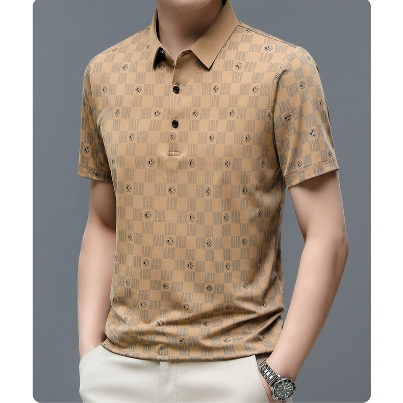 Áo Thun Tay Ngắn Dáng Rộng Họa Tiết Chấm Bi Phong Cách Hàn Quốc Thời Trang Cho Nam