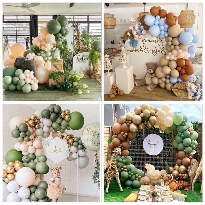 Bóng cao su tone màu mới trang trí sinh nhật, cổng bóng khai trương, tiệc, party