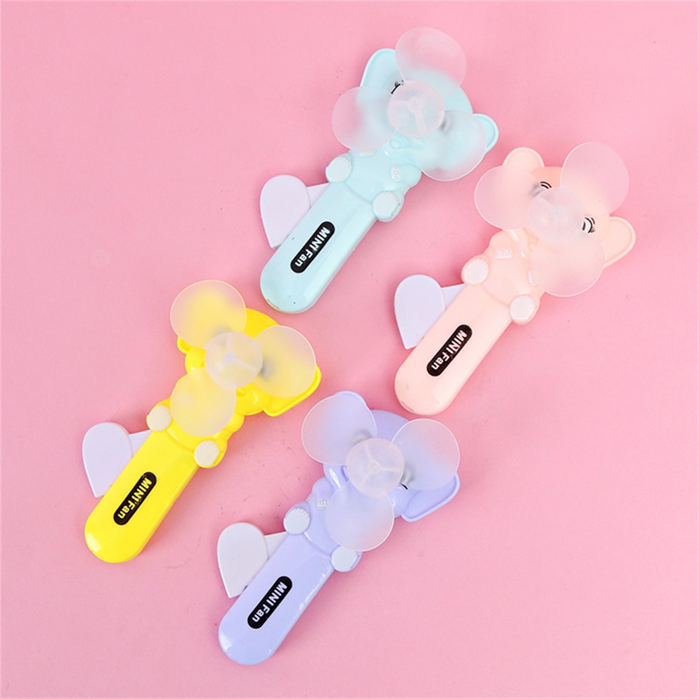 Quạt Cầm Tay Mini Họa Tiết Hoạt Hình Sáng Tạo Cho Bé Trái Cây /Gấu Hoạt Hình Dễ Thương