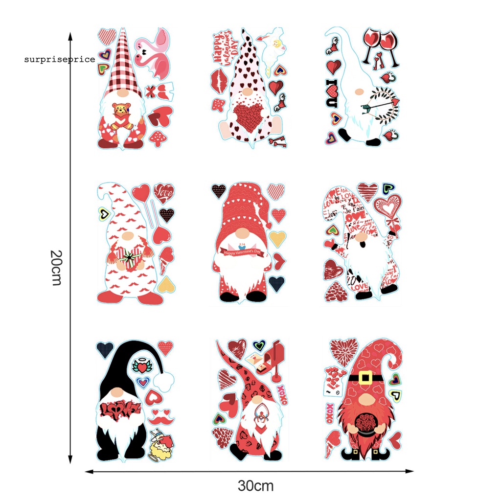 Set 9 Miếng Dán PVC DIY Có Thể Tháo Rời Cho Phục Sinh