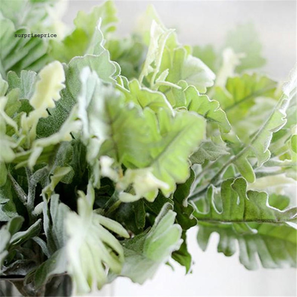 1 Nhành Lá Cây Miller Nhân Tạo Trang Trí Tiệc Cưới