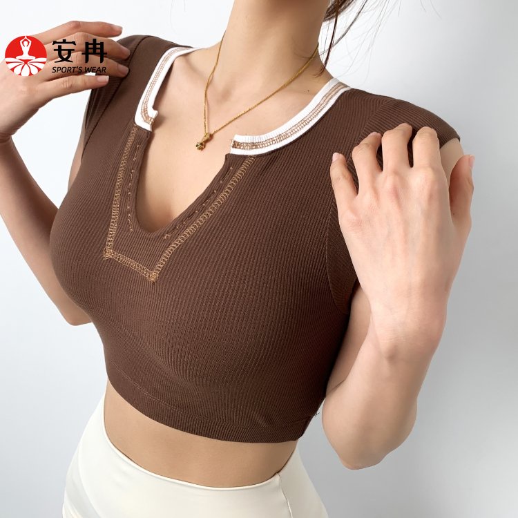 Áo Thun Thể Thao Ngắn Dệt Kim Thoáng Khí Thoải Mái Size S-L