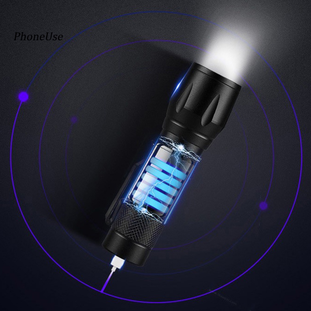 Đèn Pin Mini PU XPE Q5 COB LED Sạc USB Tiện Lợi