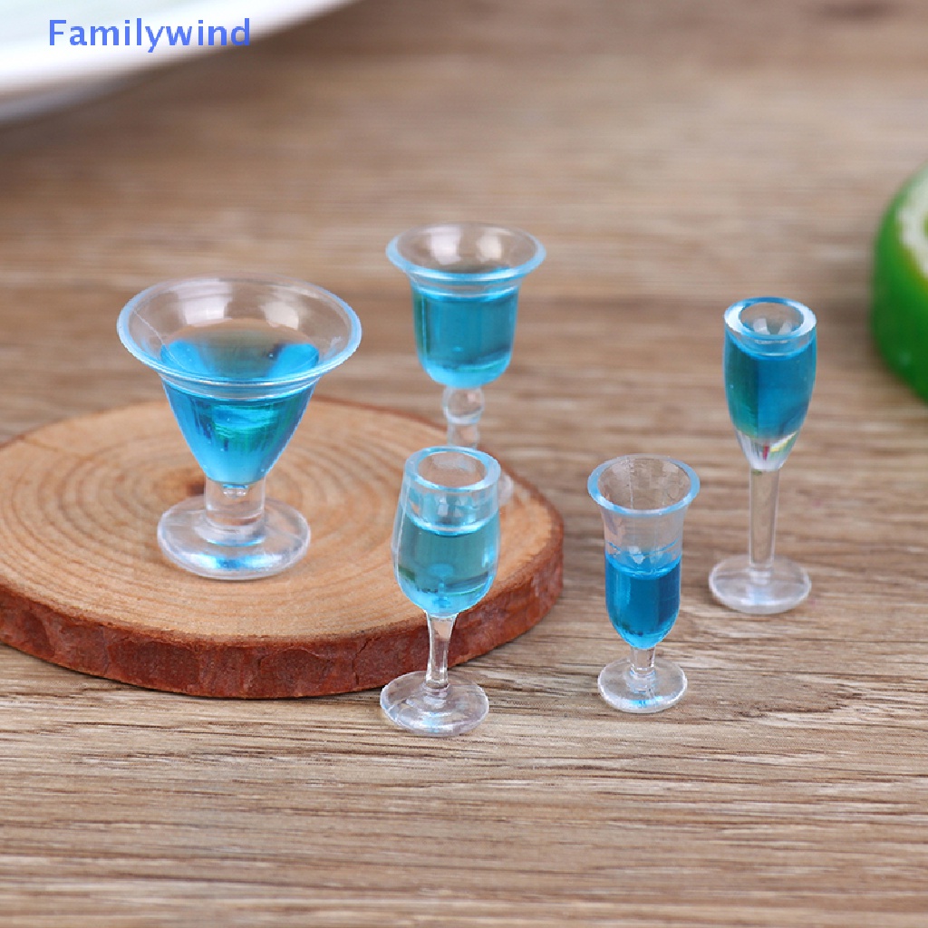 Set 6 Ly Rượu Mini Tỉ Lệ 1: 12 Dùng Để Trang Trí Nhà Búp Bê