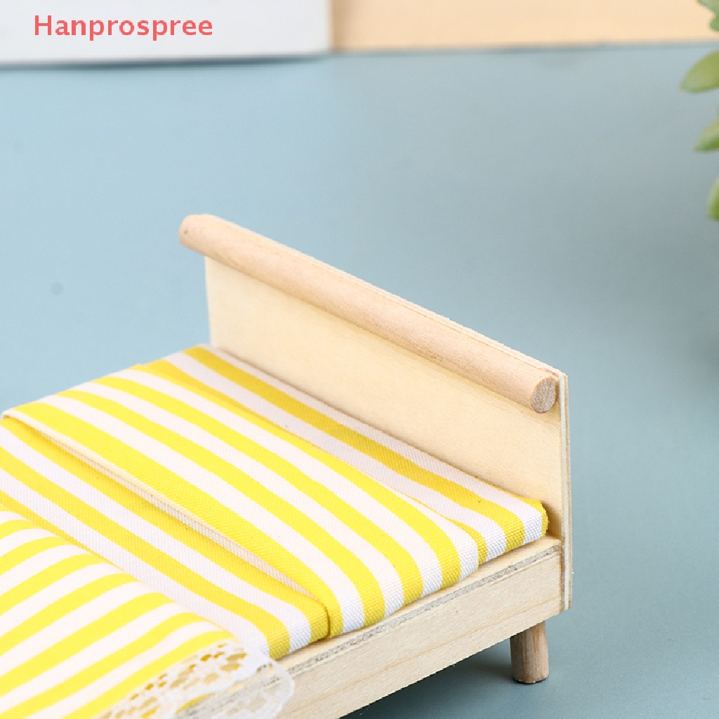 Mô Hình Giường Ngủ Mini Tỉ Lệ 1: 12 Trang Trí Nhà Búp Bê