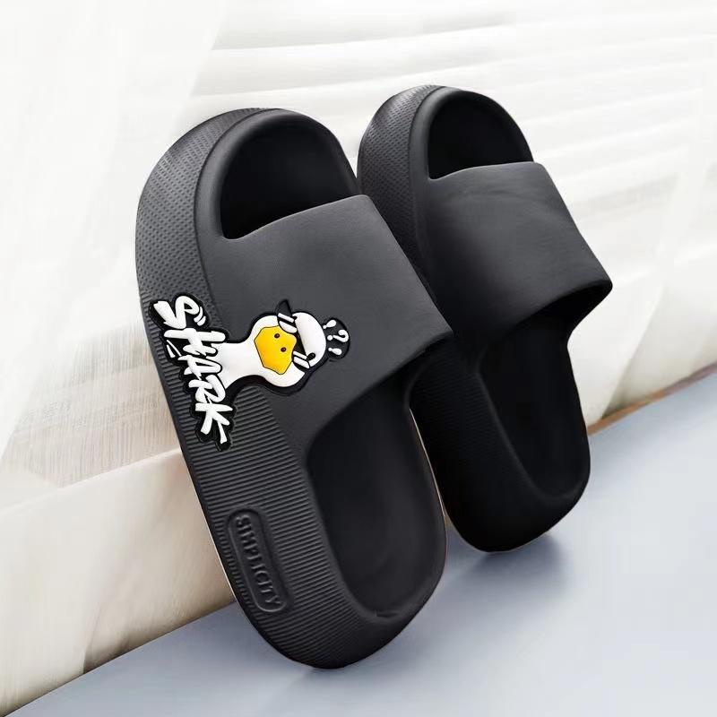 Dép Đế Dày 5.0CM Bằng EVA Silicon Chống Trượt Họa Tiết Vịt Hoạt Hình Mới Dành Cho Nam Nữ Đi Trong Nhà / Ngoài Trời