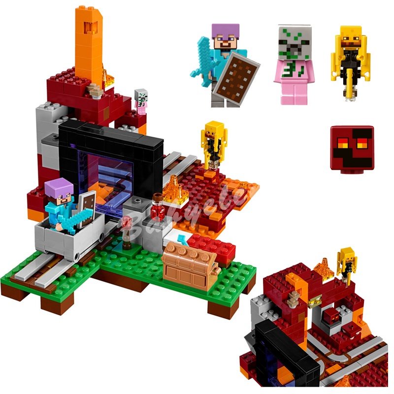Đồ chơi trẻ em Mô Hình Lắp Ráp Minecraft The Nether 21143