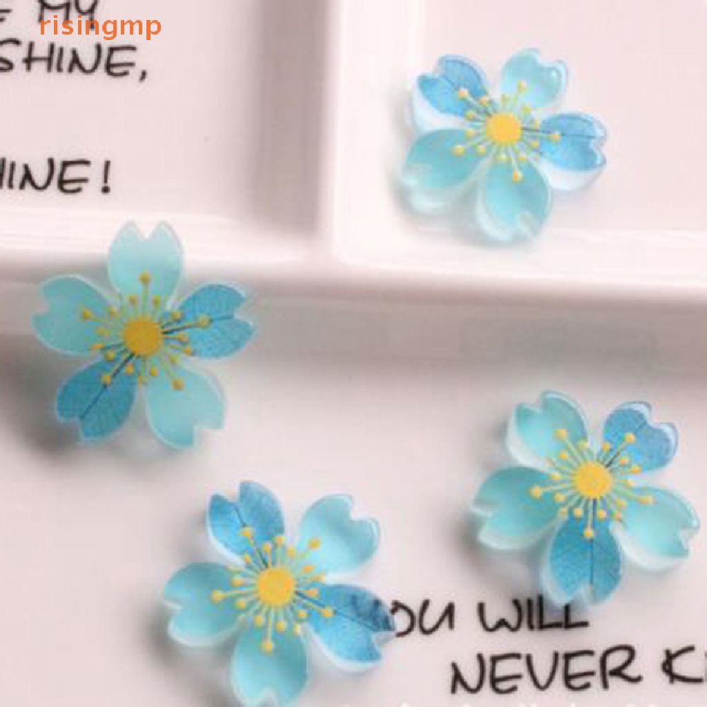 Bộ 10 Hoa Anh Đào Mini Bằng Nhựa Phát Quang Màu Sắc Ngẫu Nhiên Dùng Trang Trí Nhà Cửa