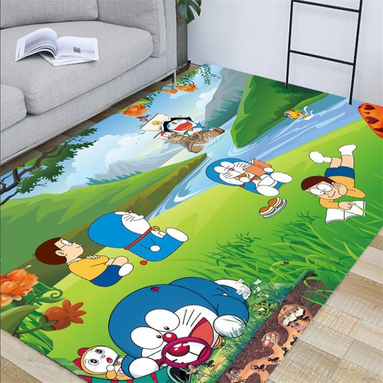 Thảm Trải Sàn Phòng Khách / Ngủ Hình Doraemon Đơn Giản Hiện Đại