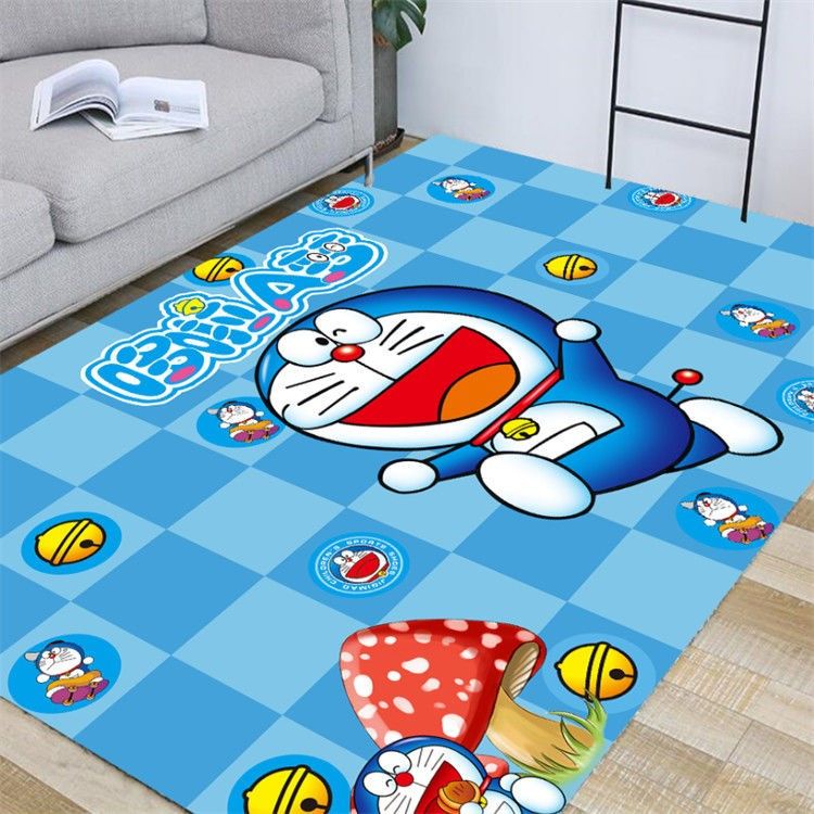 Thảm Trải Sàn Phòng Khách / Ngủ Hình Doraemon Đơn Giản Hiện Đại