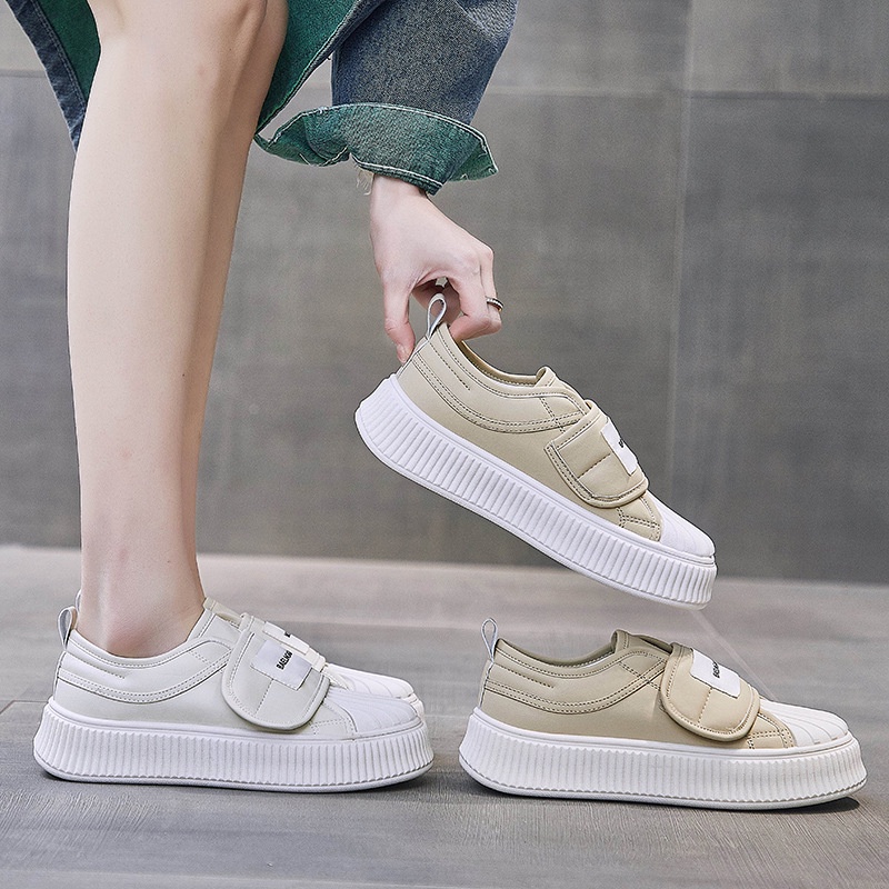 Giày Thể Thao Trắng Quai Dán Phong Cách Hàn Quốc Thời Trang Mùa Xuân Mới Cho Nữ Sinh Crush119